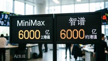 不到半年,MiniMax與智譜身價差6000億港元了